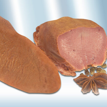 Lengua de cerdo salado, cocido, ahumado