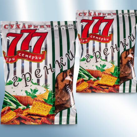 Сухарики ржаные со вкусом сметаны и зелени