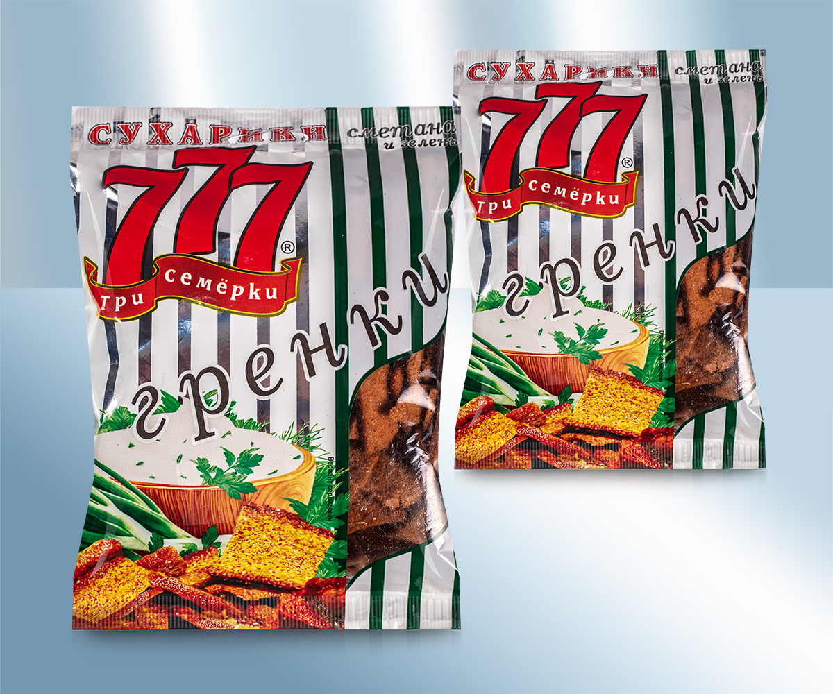 Сухарики ржаные со вкусом сметаны и зелени