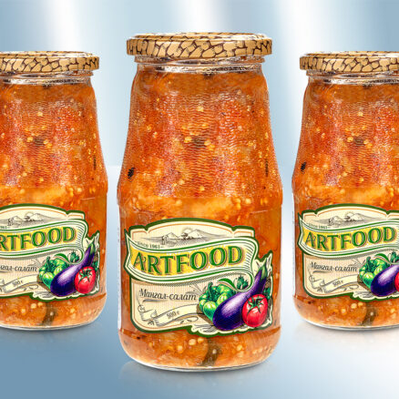 Очищенные баклажаны с овощами на гриле "Мангал-салат", по кавказски