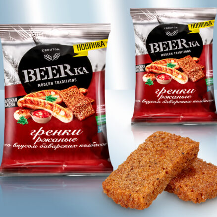 Гренки ржаные со вкусом баварских колбасок