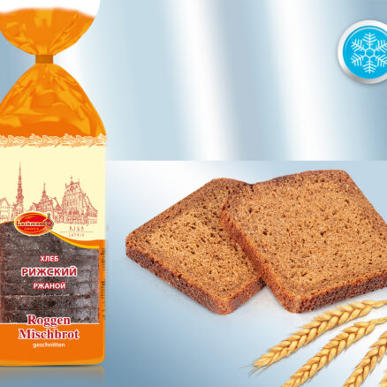 Pan de centeno cortado, ultracongelado.