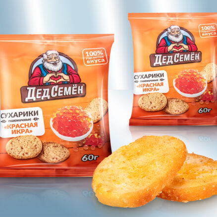 Сухарики пшеничные со вкусом икры