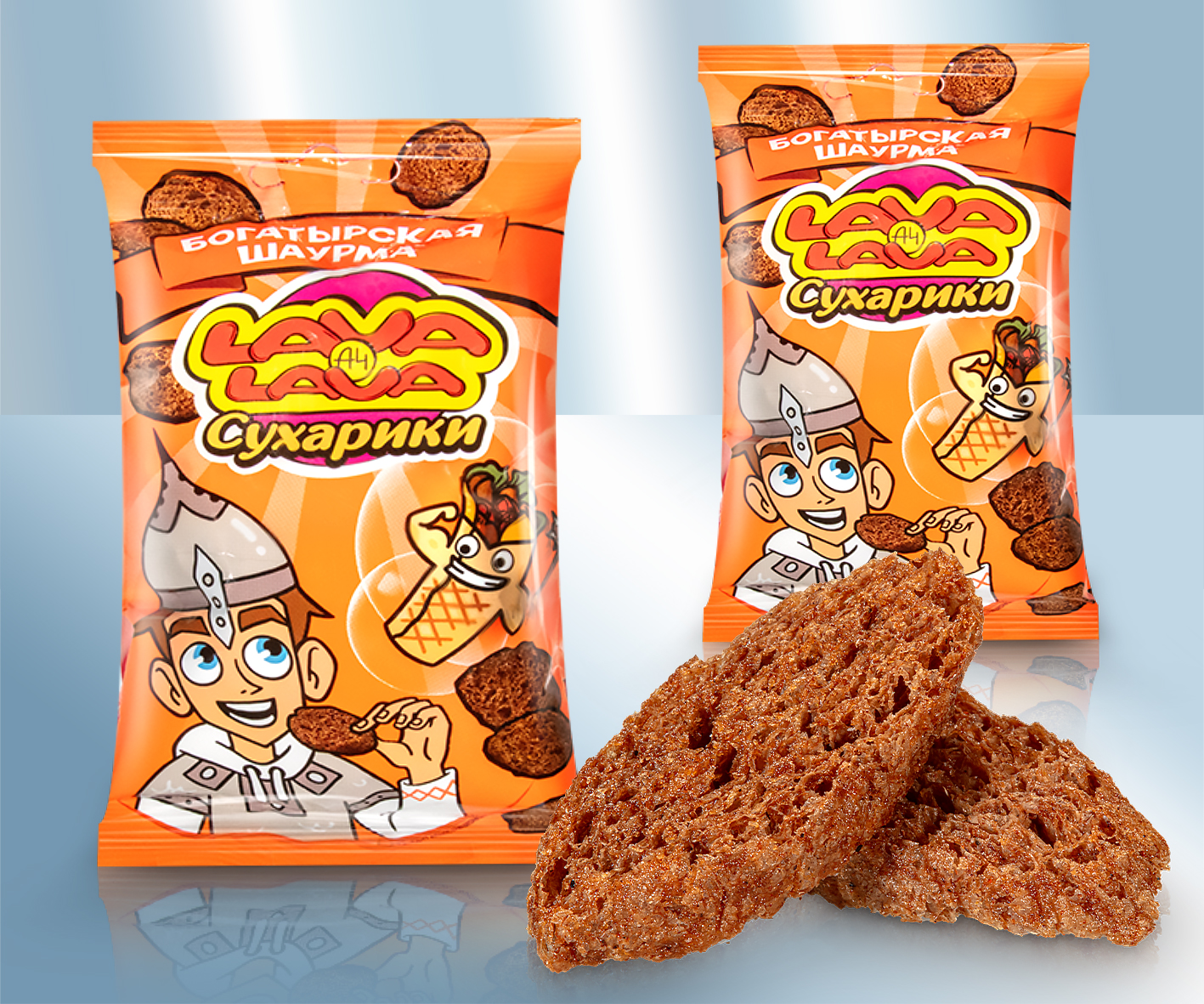 Сухарики "Лаvа-Lava", ржаные со вкусом шаурмы