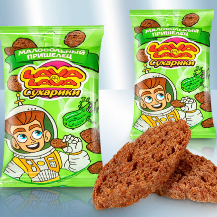 Сухарики "Лава-Лава" ржаные со вкусом малосольных огурцов