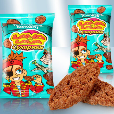 Сухарики "Лава-Лава" ржаные со вкусом холодца с хреном