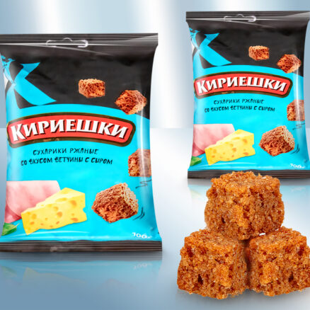 Сухарики ржаные со вкусом сыра и ветчены