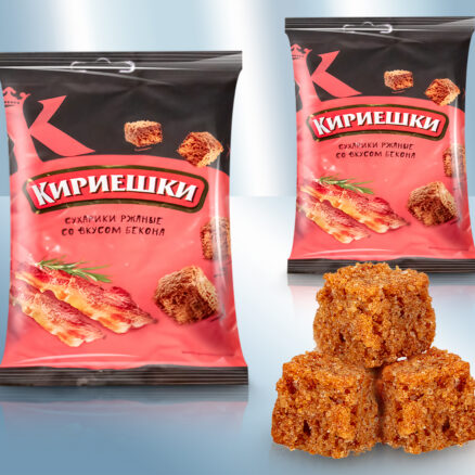 Сухарики ржаные со вкусом бекона 100 гр.