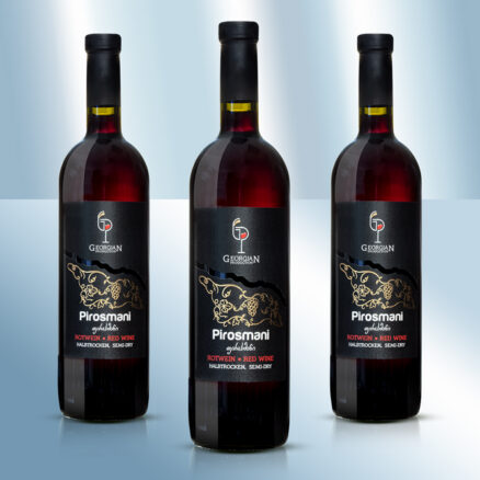 Вино "Пиросмани", полусухое, красное, 12,5%, 750мл