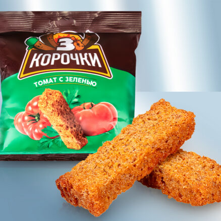 Сухарики ржаные со вкусом томата и зелени