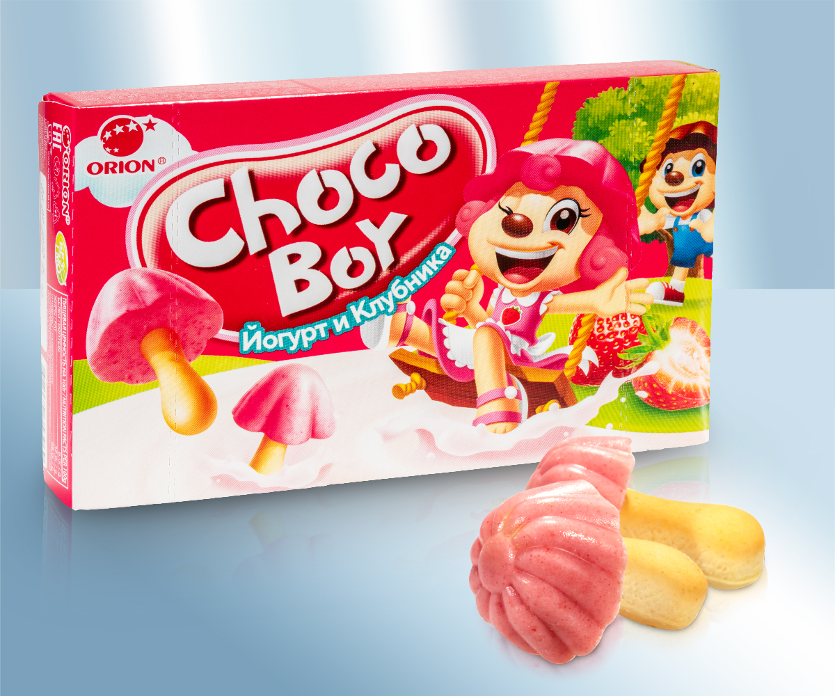 Бисквит "Chocoboy Safari", клубника и йогурт