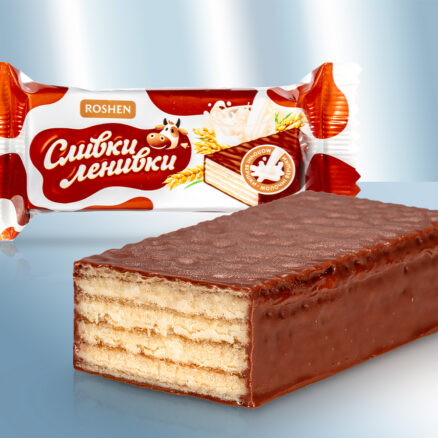 Конфеты "Ленивая корова", вафельные с молочной начинкой в ​​глазури из какао