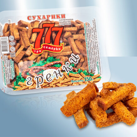 Сухарики ржаные со вкусом охотничьих колбасок