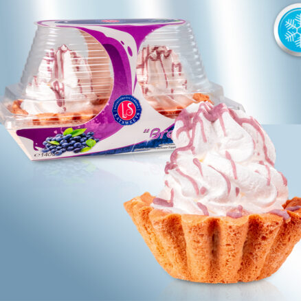 Пирожное корзиночки с голубикой и белковым кремом