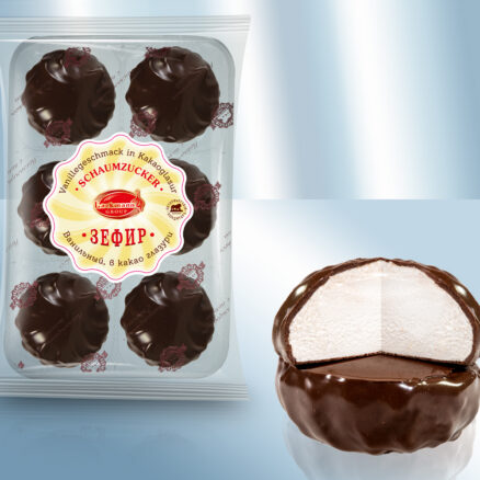 Зефир ванильный в шоколадной глазури