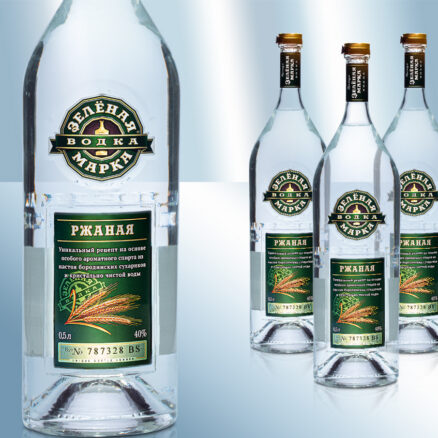 Водка "Зелёная марка", ржаная, 40%, 500мл