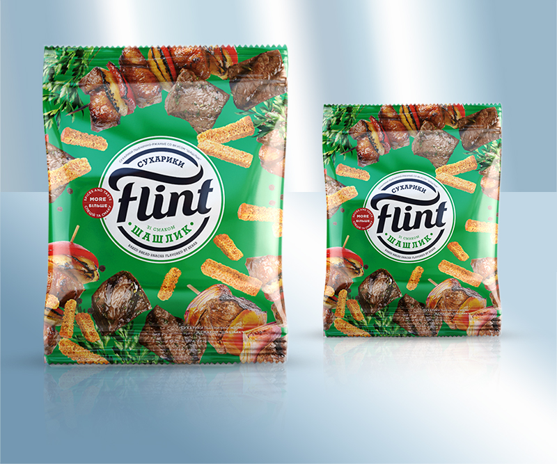 Сухарики пшенично-ржаные со вкусом шашлыка