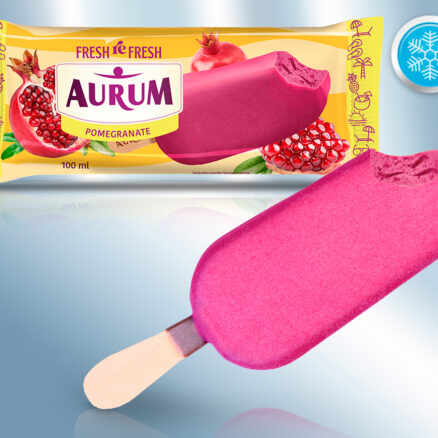 Мороженое со вкусом граната в глазури