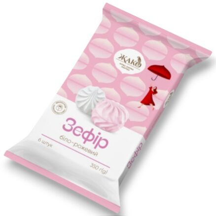 Зефир "БЕЛО-РОЗОВЫЙ" 10х350гр ЖАКО