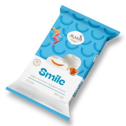 Зефир с начинкой сгущенное молоко"SMILE" 10х300гр ЖАКО