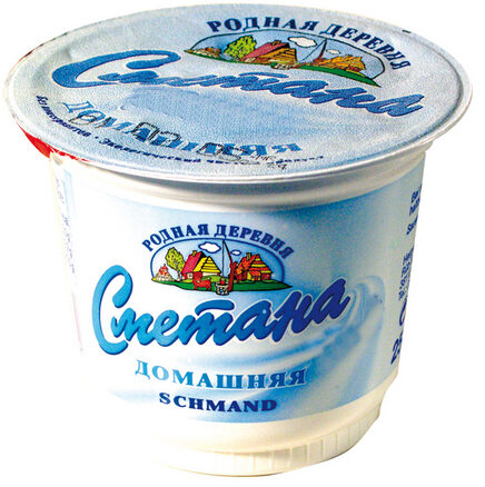 Сметана 20%жир. 12x250гр.РОДНАЯ ДЕРЕВНЯ