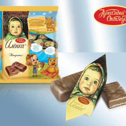 Конфеты "Аленка" с орехами и вафельной прослойкой, в шоколадной глазури