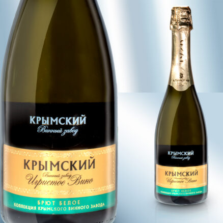 Вино игристое "КРЫМСКИЙ ВИННЫЙ ЗАВОД", белое, сухое, 11,4%, 750мл
