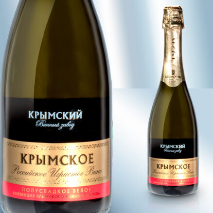 Вино игристое "КРЫМСКИЙ ВИННЫЙ ЗАВОД", белое, сладкое, 11,3%, 750мл