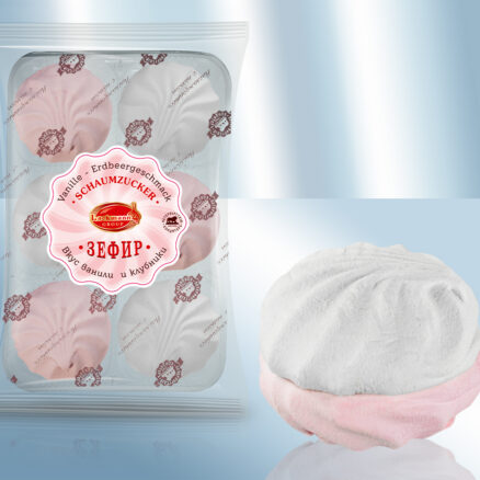 Зефир бело-розовый