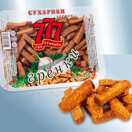 Сухарики ржаные со вкусом чеснока