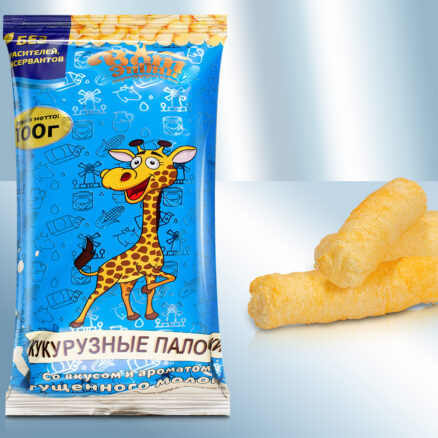 Кукурузные палочки со вкусом сгущенного молока, сладкие