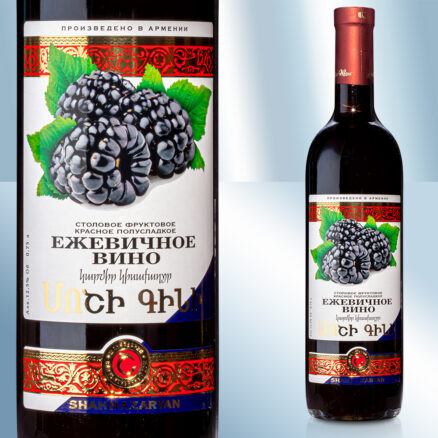 Вино ежевичное "Шахназарян", полусладкое, 12,5%, 750мл