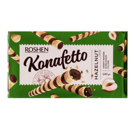 Трубочки вафельные с ореховой начинкой"KONAFETTO" 15х140гр РОШЕН