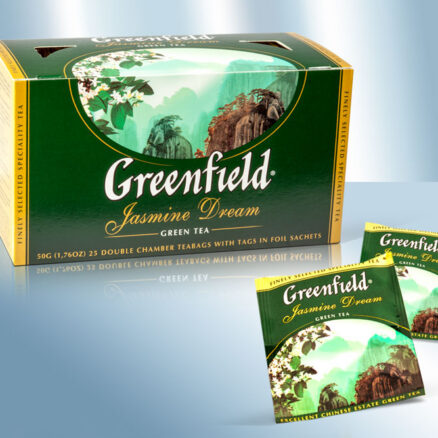 Зеленый чай Jasmine Dream в пакетиках в индивидуальной упаковке, 25х2гр