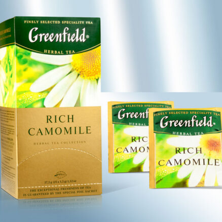 Чай из трав Rich Camomile в пакетиках в индивидуальной упаковке, 25х1,5гр