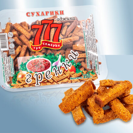 Сухарики ржаные с аджикой