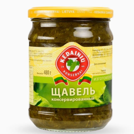 Щавель консервированный 10x480гр.KEDAINIU