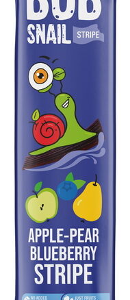 Конфета фруктовая яблоко-груша-черника страйп 30х14гр BOB SNAIL