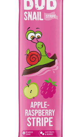Конфета фруктовая яблоко-малина страйп 30х14гр BOB SNAIL