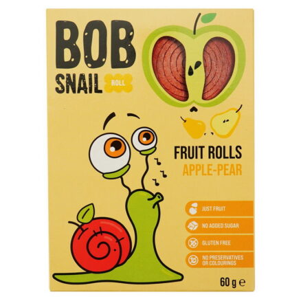 Конфета фруктовая яблоко-груша роллс 20х60гр BOB SNAIL