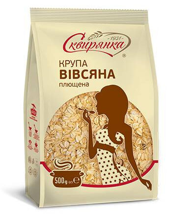 Крупа овсяная плющеная 12х500гр СКВИРЯНКА