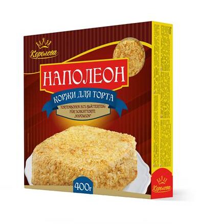 Коржи для торта Наполеон 12x400гр КОРОЛЕВА