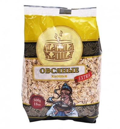 Овсяные хлопья ЭКСТРА 10х500гр.НАША КАША