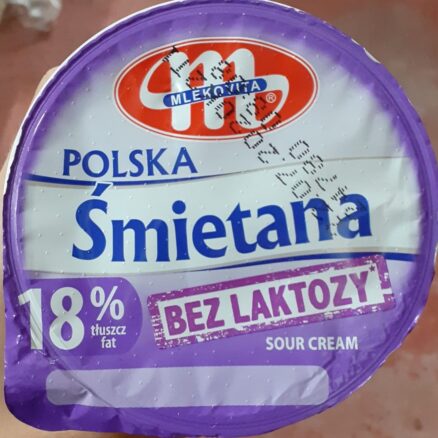 Сметана без лактозы 18% жир. 12x200гр.МЛЕКОВИТА