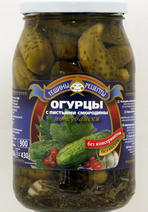 Огурцы "ПО-КУБАНСКИ" с листом смородины 12x860гр.ТР