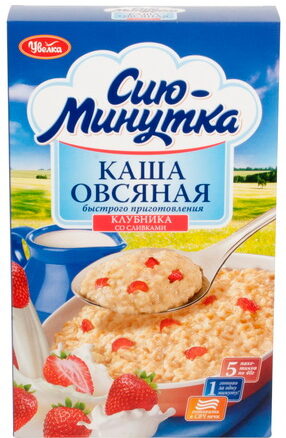Овсянная каша с клубникой и сливками 6x(5х40гр.)УВЕЛКА