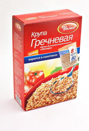 Крупа гречневая в варочных пакетах 12x8х80гр (6402гр) УВЕЛКА