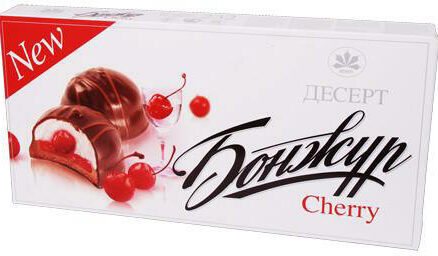 Десерт "БОНЖУР" со вкусом вишни 9х232гр KONTI