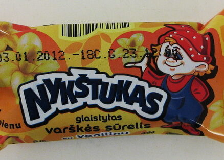 Глазированный творожный сырок ванильный 12x45гр NYKSTUKAS